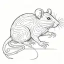 japanese rat tattoo design idea