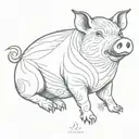 japanese pig tattoo design idea