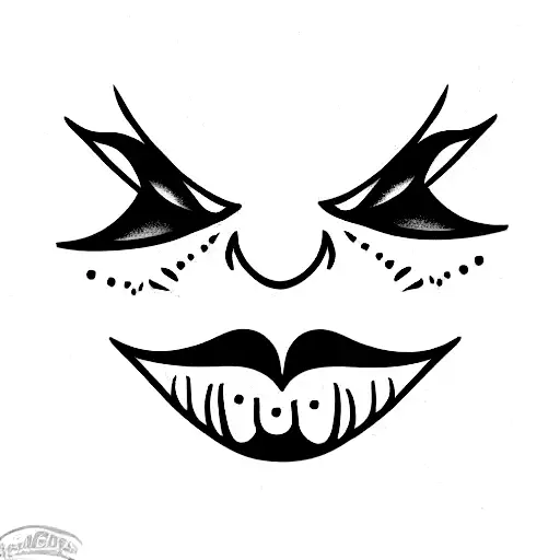 vampire fangs tattoo design idea