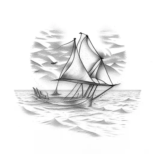 two seagulls and a buoy tattoo design idea