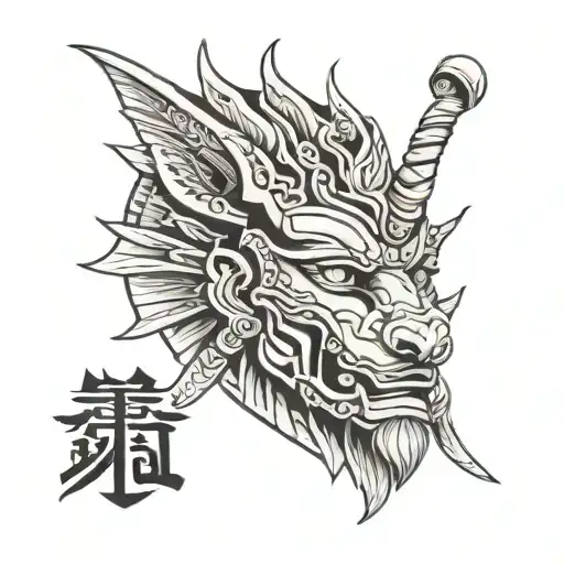 ai kanji on a pharaoh tattoo design idea