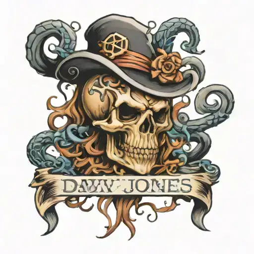 davy jones my heart will always belong to you  tattoo design idea