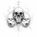 Skull tattoo design idea