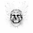 Skull tattoo design idea