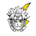 naruto disguised like pikachu tattoo design idea