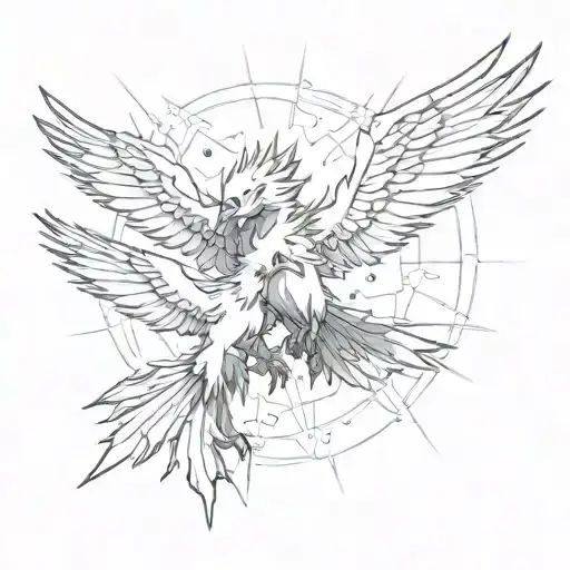 Zapdos fighting Jett from Valorant tattoo design idea