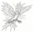 Zapdos fighting Jett from Valorant tattoo design idea