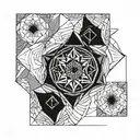 Sacred Geometry tattoo design idea