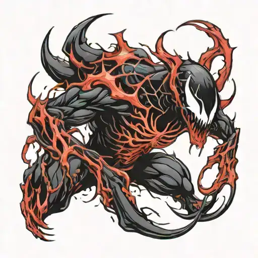 carnage symbiote tattoo tattoo design idea