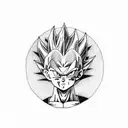 chibi vegeta tattoo design idea