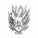 chibi vegeta tattoo design idea