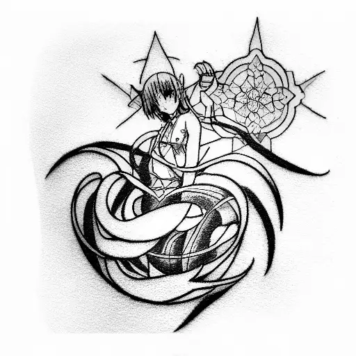 anime monogatari tattoo design idea