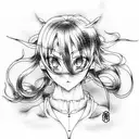 anime monogatari tattoo design idea