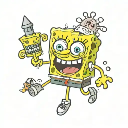Emo spongebob squarepants spongebob tattoo design idea
