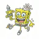 Emo spongebob squarepants spongebob tattoo design idea