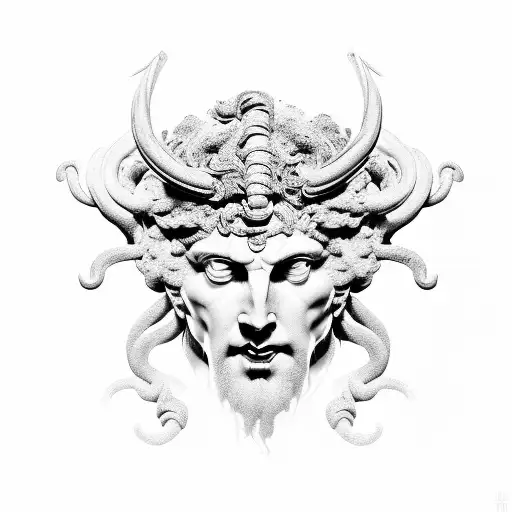 dionysus, atlas, ares  tattoo design idea