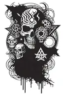 System of a down x Slipknot S logo incorporating elements tattoo design idea