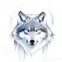 wolf forest tattoo design idea