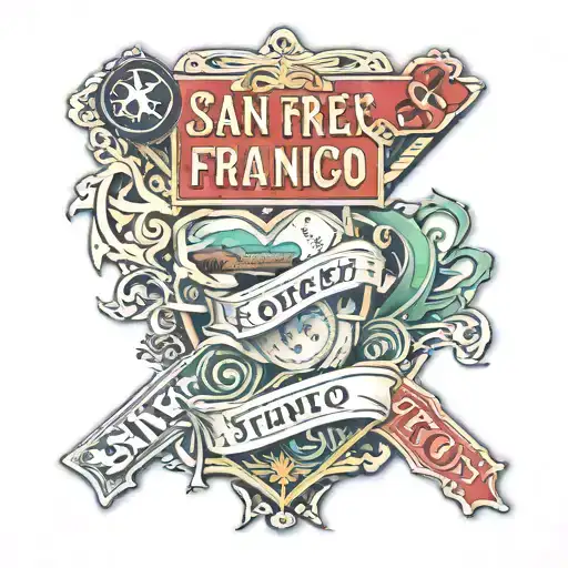 san francisco money street sign  tattoo design idea