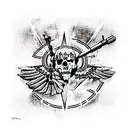 war,ukraine, the death of Russia tattoo design idea