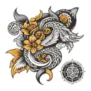 small back tattoo design idea