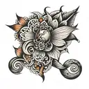 small back tattoo design idea