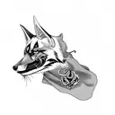 fox devil sabre zoro tattoo design idea