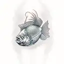 fish goddess tattoo design idea