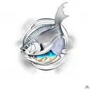 fish goddess tattoo design idea