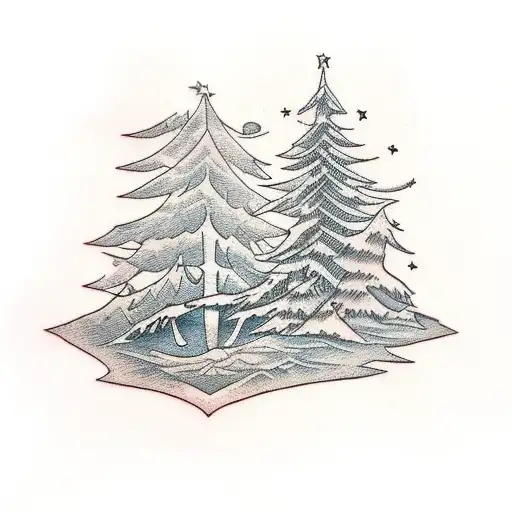 lebanon map inside it a ceader tree the symbol of the country tattoo design idea