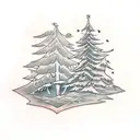 lebanon map inside it a ceader tree the symbol of the country tattoo design idea