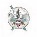 lebanon map inside it a ceader tree the symbol of the country tattoo design idea