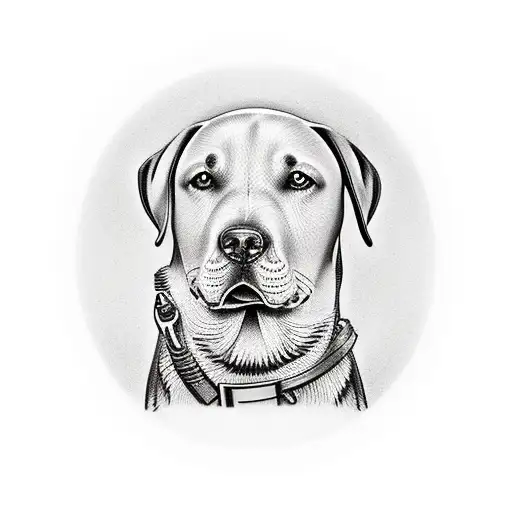 Labrador tattoo design idea
