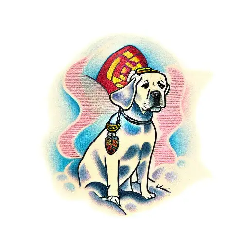 Labrador tattoo design idea