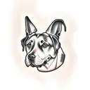 Labrador tattoo design idea