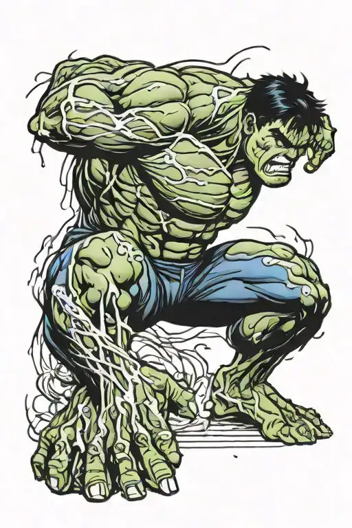 word henry style of Hulk tattoo design idea