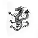 dragon with scorpion tattoo design idea