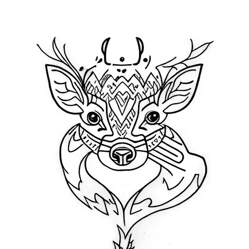 I want a tattoo of an animal called the chevrotain. Its also called kantjil. I want a hand to represent the animal. tattoo design idea