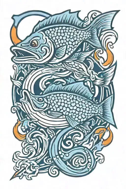 hunting, fishing, outdoors, baseball number 19 flames tattoo design idea