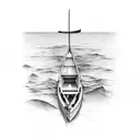 rowboat tattoo design idea