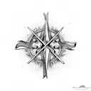 Lion and mountains  tattoo design idea