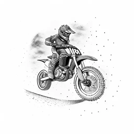 Dirt Bike tattoo design idea