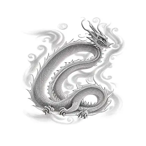 dainty thin Dragon spine tattoo tattoo design idea
