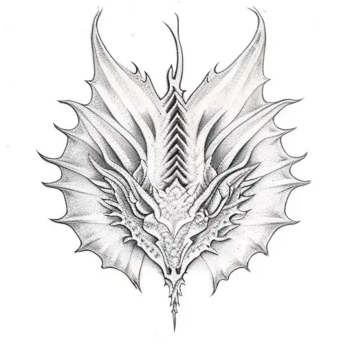 straight dainty thin Dragon spine tattoo tattoo design idea