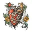 cardio graph tattoo design idea