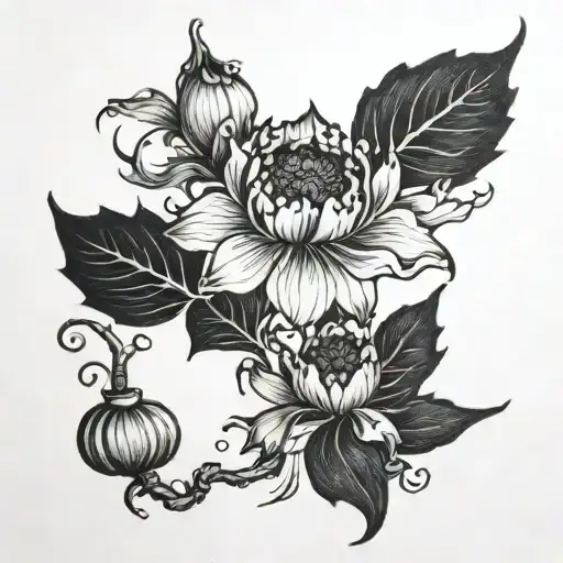 something opium dark litlle depressed tattoo design idea