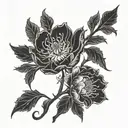 something opium dark litlle depressed tattoo design idea