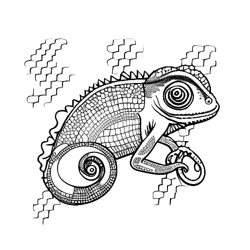 Chameleon tattoo design idea
