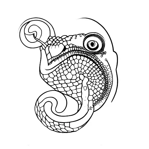 Chameleon tattoo design idea