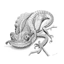 Chameleon tattoo design idea